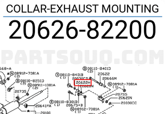 Nissan 2062682200 COLLAR-EXHAUST MOUNTING