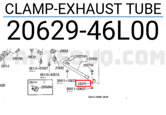 Nissan 2062946L00 CLAMP-EXHAUST TUBE