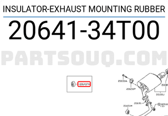 Nissan 2064134T00 INSULATOR-EXHAUST MOUNTING RUBBER