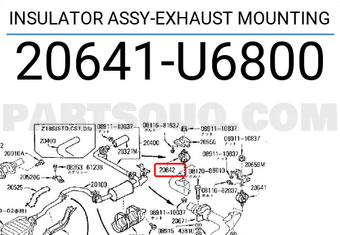 Nissan 20641U6800 INSULATOR ASSY-EXHAUST MOUNTING