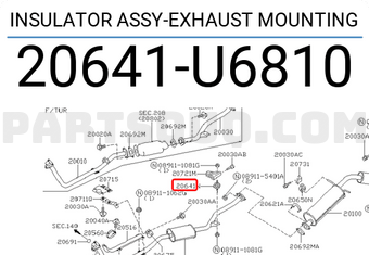 Nissan 20641U6810 INSULATOR ASSY-EXHAUST MOUNTING