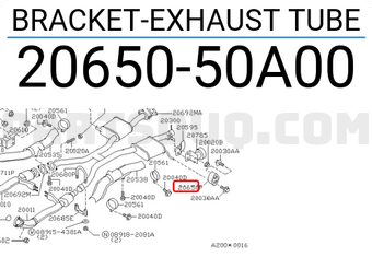 Nissan 2065050A00 BRACKET-EXHAUST TUBE