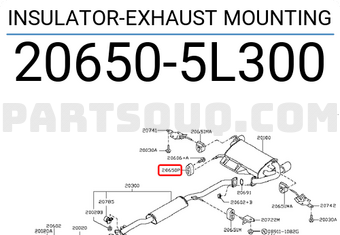 Nissan 206505L300 INSULATOR-EXHAUST MOUNTING