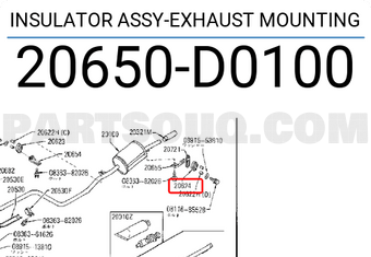 Nissan 20650D0100 INSULATOR ASSY-EXHAUST MOUNTING
