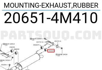 Nissan 206514M410 MOUNTING-EXHAUST,RUBBER