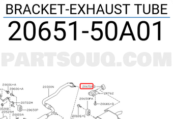 Nissan 2065150A01 BRACKET-EXHAUST TUBE