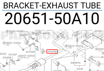 Nissan 2065150A10 BRACKET-EXHAUST TUBE