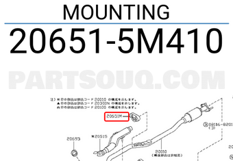 Nissan 206515M410 MOUNTING