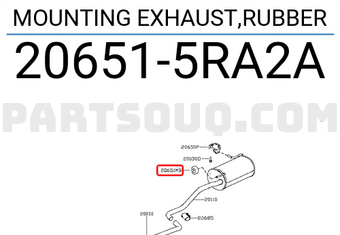 Nissan 206515RA2A MOUNTING EXHAUST,RUBBER