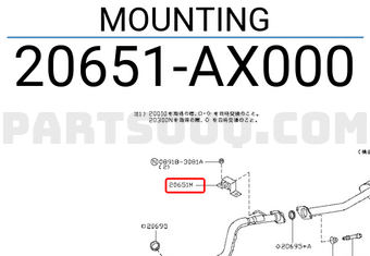 Nissan 20651AX000 MOUNTING