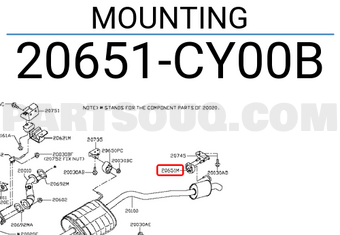 Nissan 20651CY00B MOUNTING