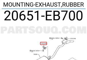 Nissan 20651EB700 MOUNTING-EXHAUST,RUBBER