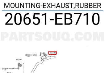 Nissan 20651EB710 MOUNTING-EXHAUST,RUBBER