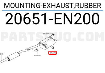 Nissan 20651EN200 MOUNTING-EXHAUST,RUBBER