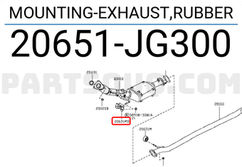 Nissan 20651JG300 MOUNTING-EXHAUST,RUBBER