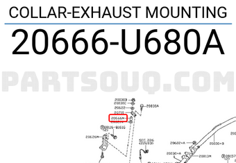 Nissan 20666U680A COLLAR-EXHAUST MOUNTING
