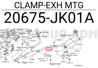Nissan 20675JK01A CLAMP-EXH MTG