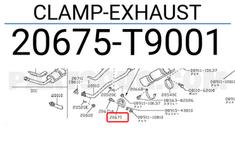 Nissan 20675T9001 CLAMP-EXHAUST