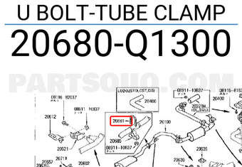 Nissan 20680Q1300 U BOLT-TUBE CLAMP