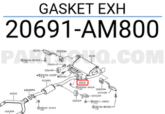 Nissan 20691AM800 GASKET EXH