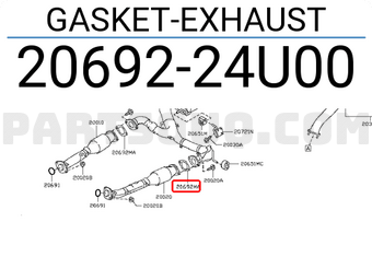 Nissan 2069224U00 GASKET-EXHAUST