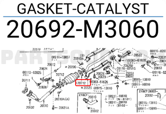 Nissan 20692M3060 GASKET-CATALYST