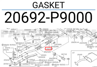 Nissan 20692P9000 GASKET