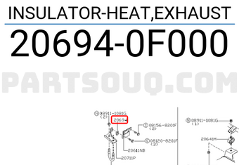 Nissan 206940F000 INSULATOR-HEAT,EXHAUST