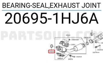 Nissan 206951HJ6A BEARING-SEAL,EXHAUST JOINT