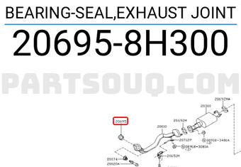 Nissan 206958H300 BEARING-SEAL,EXHAUST JOINT