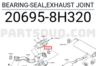 Nissan 206958H320 BEARING-SEAL,EXHAUST JOINT