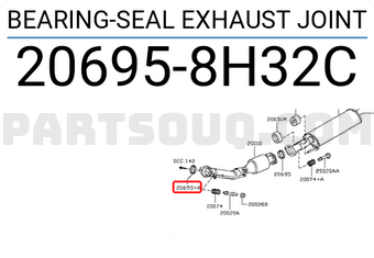Nissan 206958H32C BEARING-SEAL EXHAUST JOINT