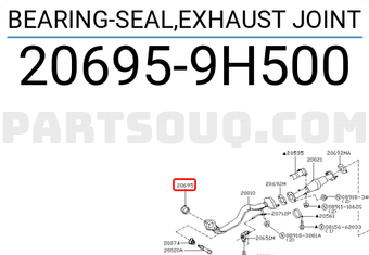 Nissan 206959H500 BEARING-SEAL,EXHAUST JOINT