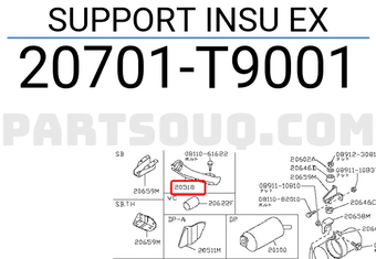 Nissan 20701T9001 SUPPORT INSU EX
