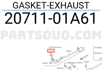 Nissan 2071101A61 GASKET-EXHAUST