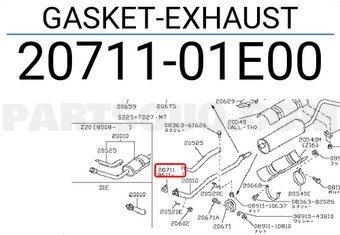 Nissan 2071101E00 GASKET-EXHAUST