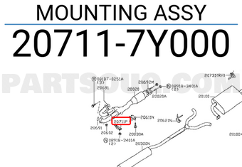 Nissan 207117Y000 MOUNTING ASSY