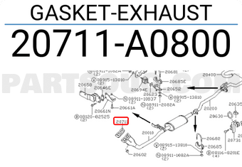 Nissan 20711A0800 GASKET-EXHAUST