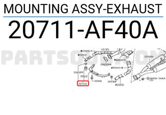 Nissan 20711AF40A MOUNTING ASSY-EXHAUST