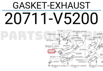 Nissan 20711V5200 GASKET-EXHAUST