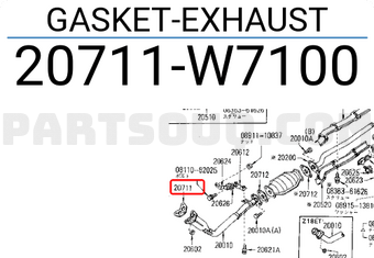 Nissan 20711W7100 GASKET-EXHAUST