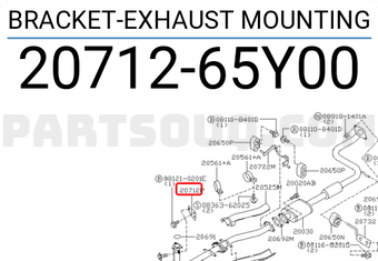 Nissan 2071265Y00 BRACKET-EXHAUST MOUNTING