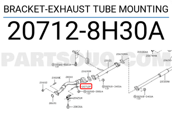 Nissan 207128H30A BRACKET-EXHAUST TUBE MOUNTING