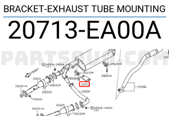 Nissan 20713EA00A BRACKET-EXHAUST TUBE MOUNTING