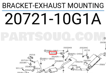 Nissan 2072110G1A BRACKET-EXHAUST MOUNTING