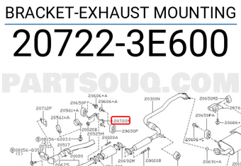Nissan 207223E600 BRACKET-EXHAUST MOUNTING