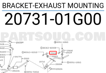 Nissan 2073101G00 BRACKET-EXHAUST MOUNTING