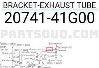 Nissan 2074141G00 BRACKET-EXHAUST TUBE