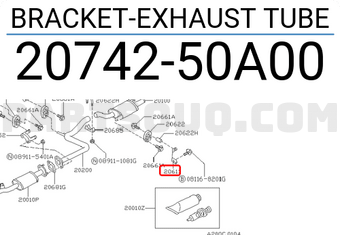 Nissan 2074250A00 BRACKET-EXHAUST TUBE