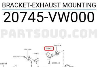 Nissan 20745VW000 BRACKET-EXHAUST MOUNTING